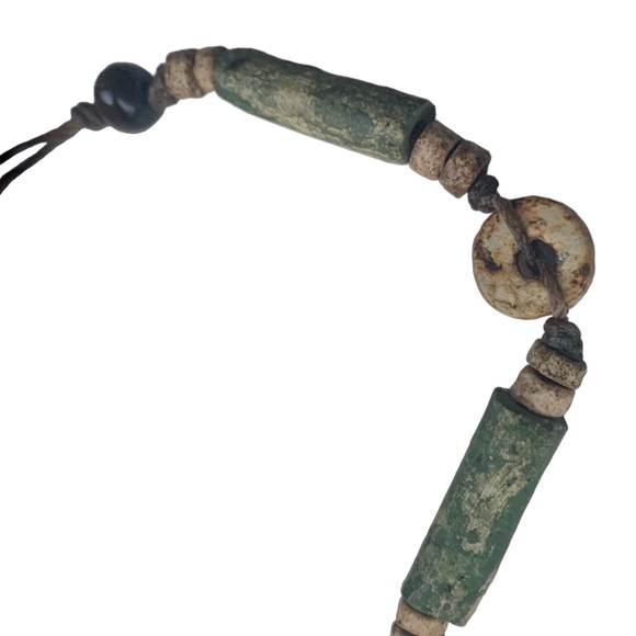 Green Earth Natural Wooden Beaded Unisex Bracelet Mens Bracelet Woman’s Jewelry - Picture 4 of 6